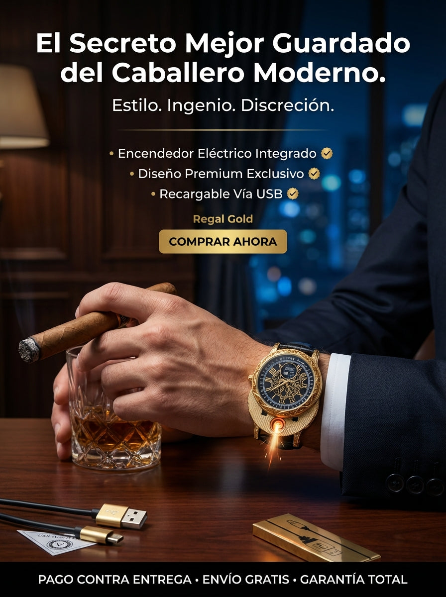 ⌚RELOJ MARINE DE CUERO SINTETICO CON ENCENDEDOR🔥