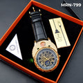 ⌚RELOJ MARINE DE CUERO SINTETICO CON ENCENDEDOR🔥